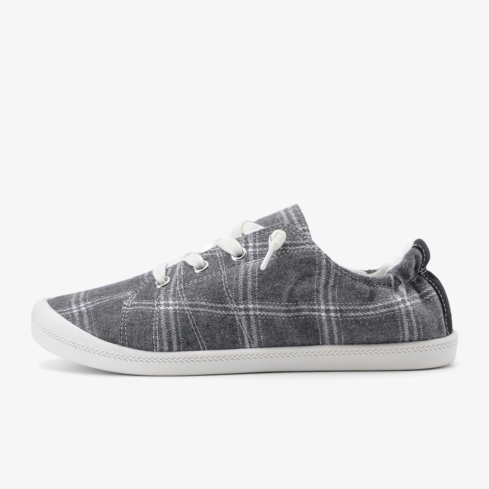 STQ Plaid Slip-Ons Casual Shoes