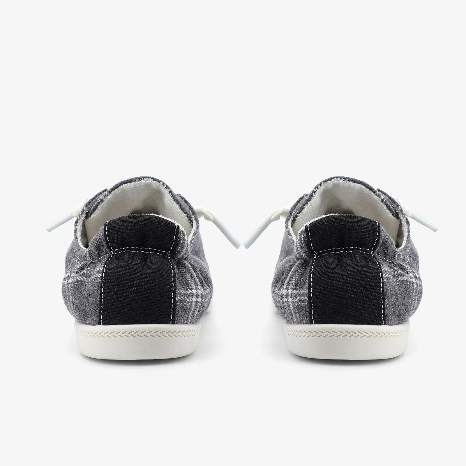 STQ Plaid Slip-Ons Casual Shoes