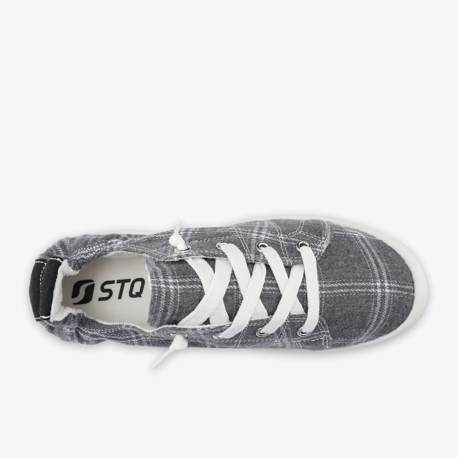 STQ Plaid Slip-Ons Casual Shoes