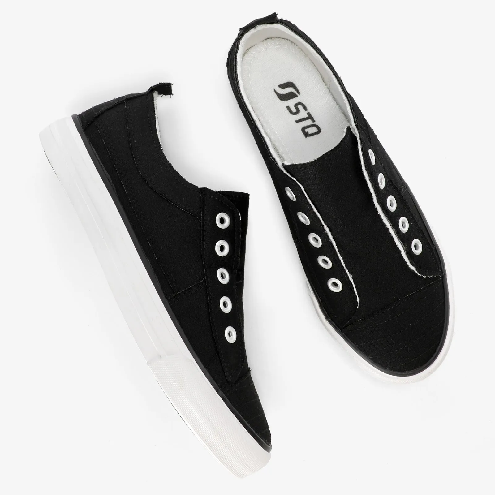 STQ Slip On Shoes Casual Canvas