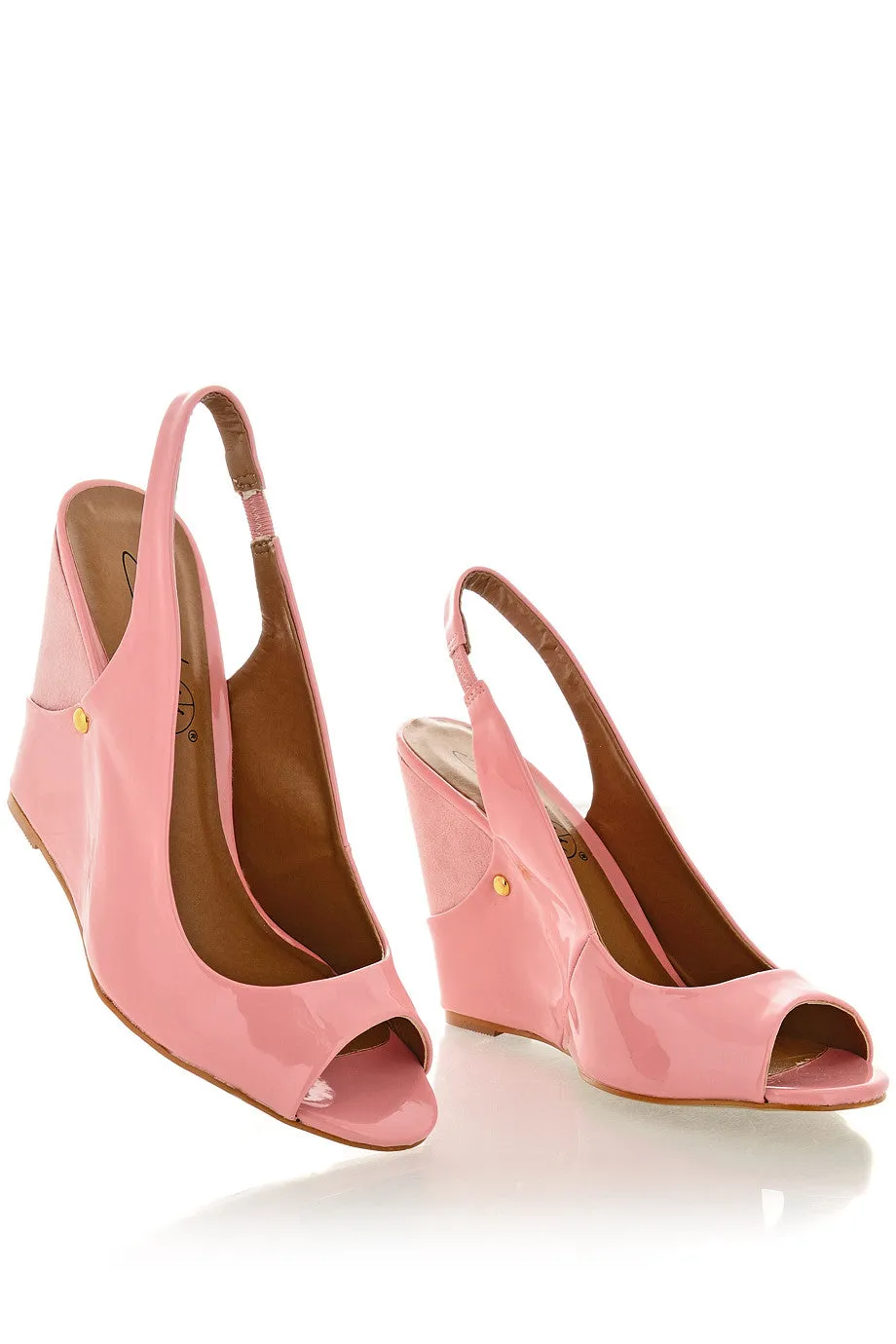 TRUDIE Pink Patent Slingbacks